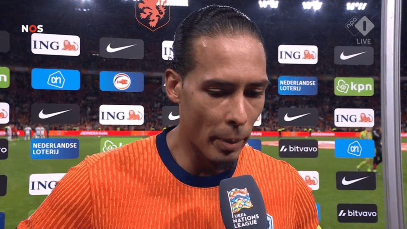 Virgil van Dijk staat de NOS te woord na Nederland - Hongarije