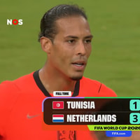 Wedstrijdbeeld Tunesië - Nederland