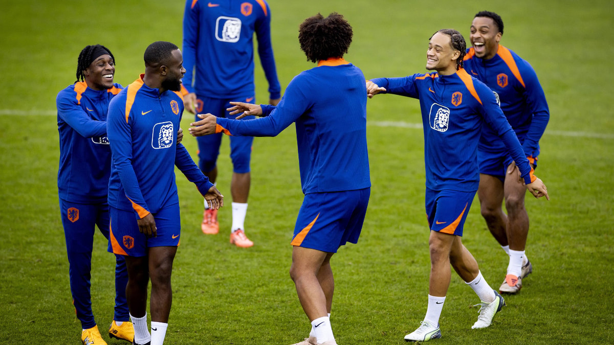 Het Nederlands elftal tijdens het EK