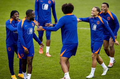 Het Nederlands elftal tijdens het EK
