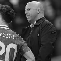 Diogo Jota en Arne Slot