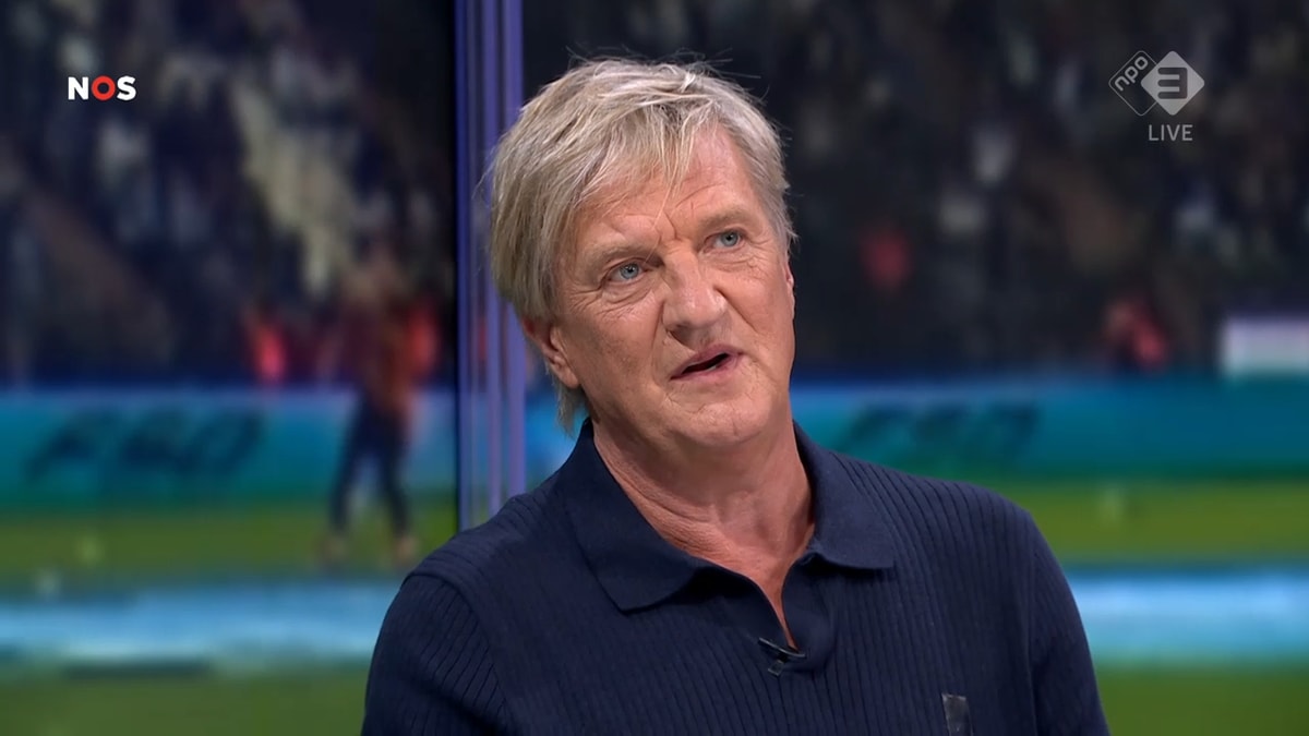 Wim Kieft in de studio van de NOS