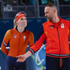 Merel Conijn met coach Arjan Samplonius 