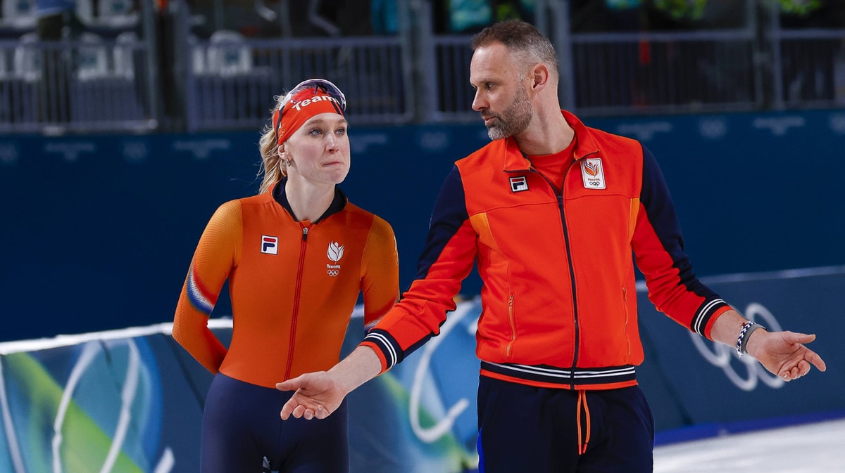 Merel Conijn met coach Arjan Samplonius 