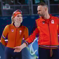 Merel Conijn met coach Arjan Samplonius 