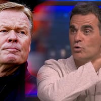 Bondscoach Ronald Koeman en ESPN-analist Kenneth Perez