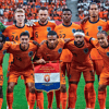 Het Nederlands elftal voorafgaand aan het EK-duel met Frankrijk