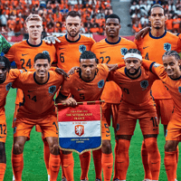 Het Nederlands elftal voorafgaand aan het EK-duel met Frankrijk