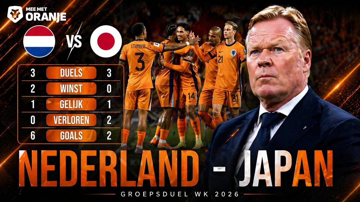 Statistieken Nederland - Japan WK 2026