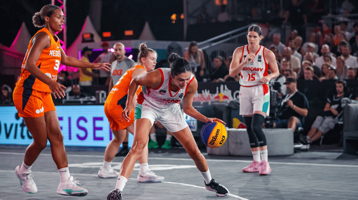 Nederland - Duitsland, 3x3-basketbal, Noor Driessen, Loyce Bettonvil, Janis Boonstra, Kiki Fleuren, Oranje, TeamNL, goud, EK