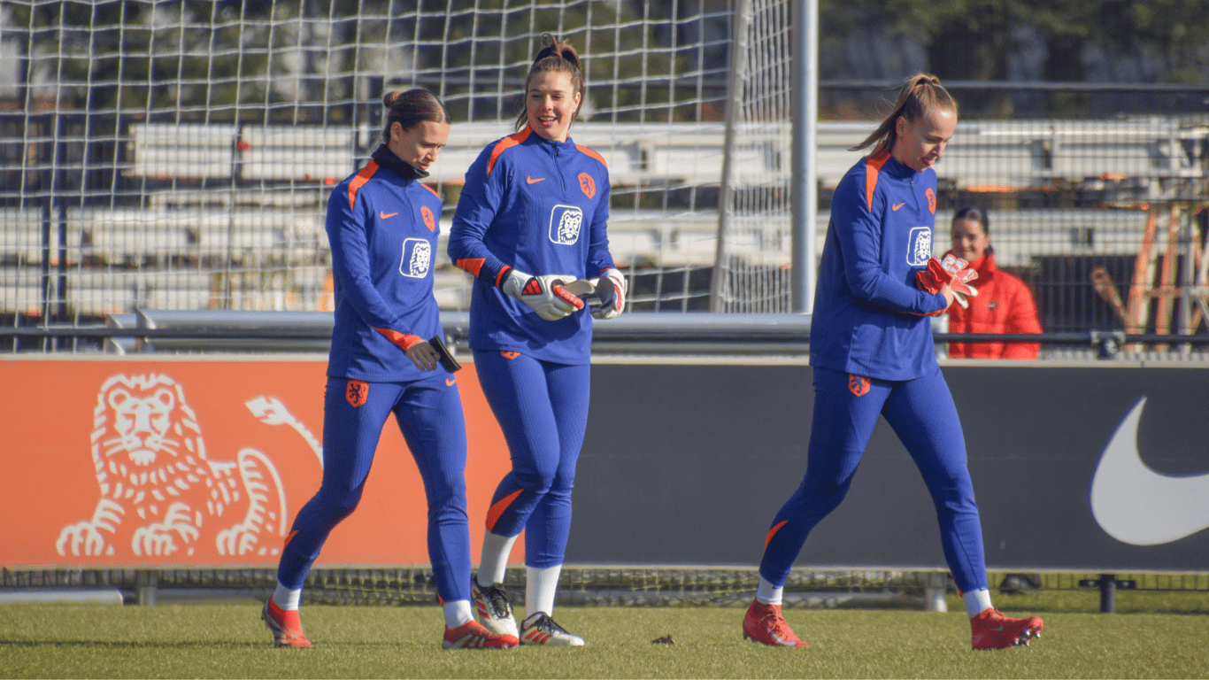 De doelvrouwen van de Oranje Leeuwinnen