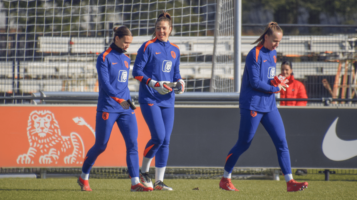 De doelvrouwen van de Oranje Leeuwinnen