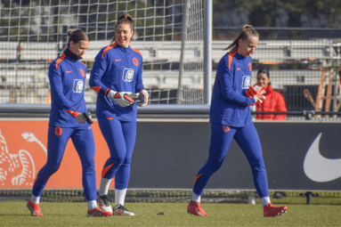 De doelvrouwen van de Oranje Leeuwinnen