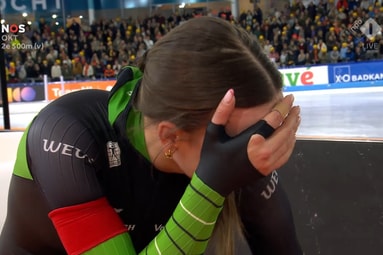 Marrit Fledderus in tranen