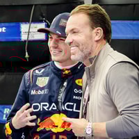 Robert Doornbos met Max Verstappen