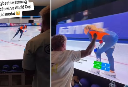 Jake Paul gaat uit zijn dak na de overwinning van Jutta Leerdam