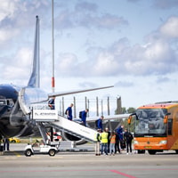 Het Nederlands elftal op Schiphol
