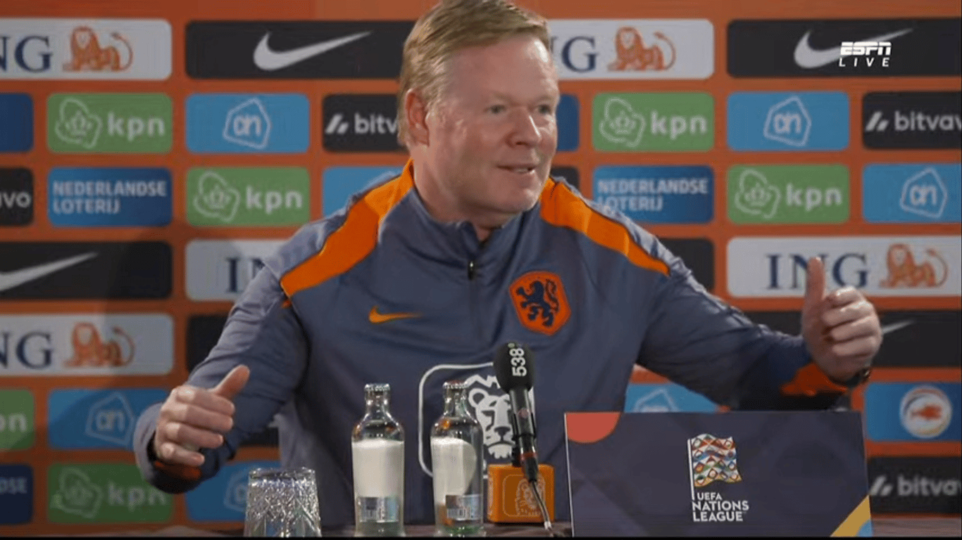 Ronald Koeman, Valentijn Driessen, Steven Bergwijn, Ian Maatsen, Oranje, Persconferentie, Nations League