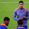 Michael Reiziger tijdens de training van Jong Oranje