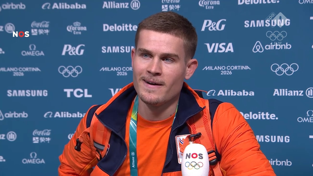 Joep Wennemars voor de camera van de NOS