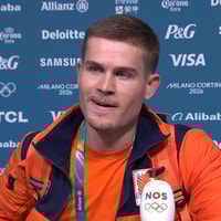 Joep Wennemars voor de camera van de NOS