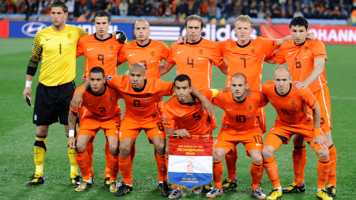 De opstelling van Oranje in de WK-finale van 2010