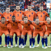 Het Nederlands elftal voorafgaand aan de interland tegen Luxemburg in 2017