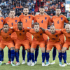 Het Nederlands elftal voorafgaand aan de interland tegen Luxemburg in 2017