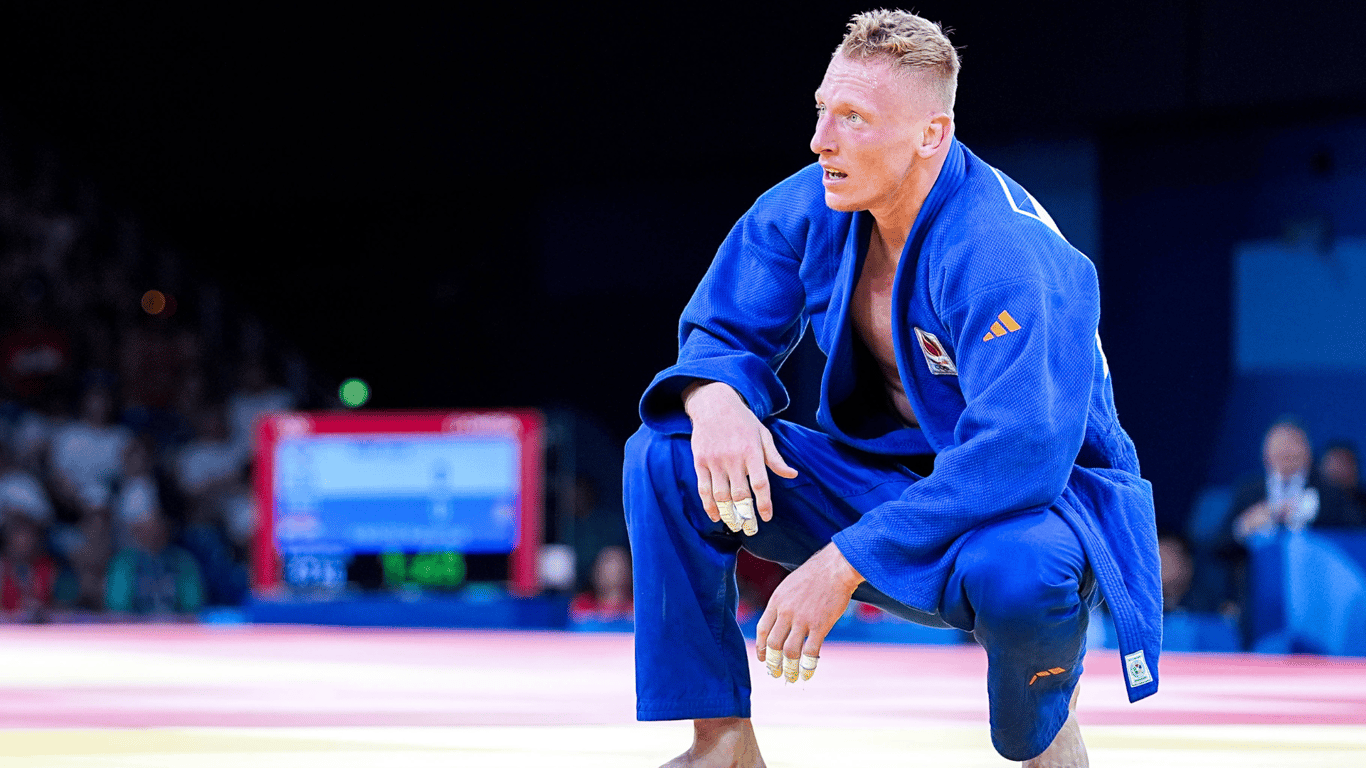 Judoka Frank de Wit tijdens de Olympische Spelen