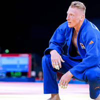 Judoka Frank de Wit tijdens de Olympische Spelen