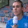 Jill Roord voor de camera van de NOS