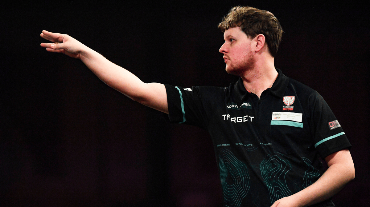 Kevin Doets in actie op het WK darts