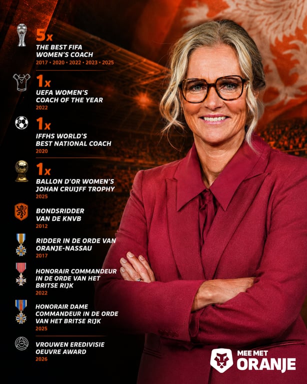 De prijzenlijst van Sarina Wiegman