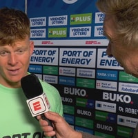 Ronald Koeman junior voor de camera van ESPN