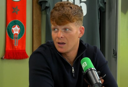 Ronald Koeman junior bij Mixed Zone