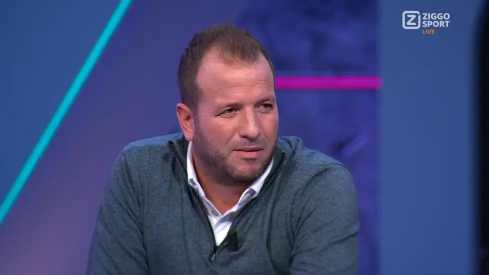 Voormalig Oranjespeler en analist Rafael van der Vaart bij Ziggo Sport