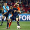 Sergio Busquets tegen het Nederlands Elftal