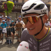 Mathieu van der Poel voor de camera van de NOS