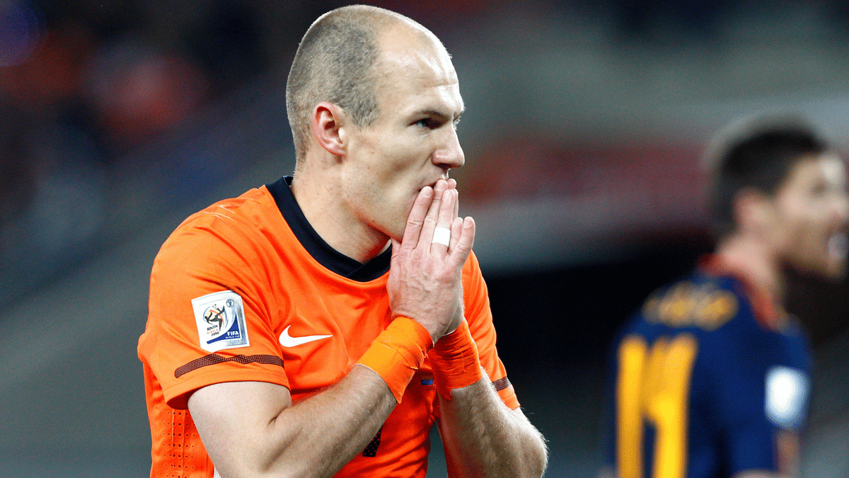 Arjen Robben bij het Nederlands elftal