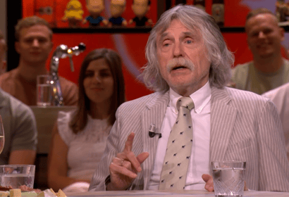 Johan Derksen aan tafel bij Vandaag Inside