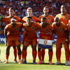 De opstelling van Oranje tegen Oostenrijk 