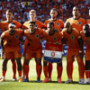 De opstelling van Oranje tegen Oostenrijk 