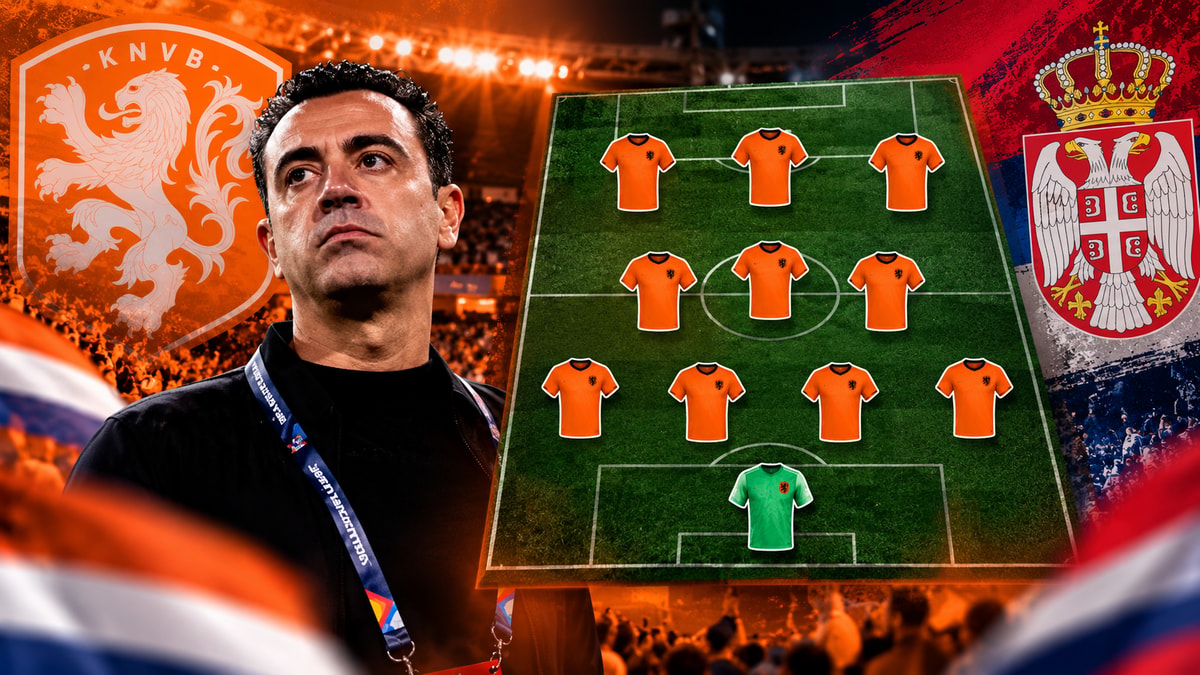 Opstelling Nederland - Servië