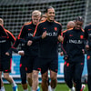 Het Nederlands elftal tijdens een training