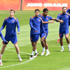 Jong Oranje tijdens de training