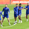 Jong Oranje tijdens de training