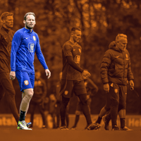 Daley Blind op een training van het Nederlands elftal