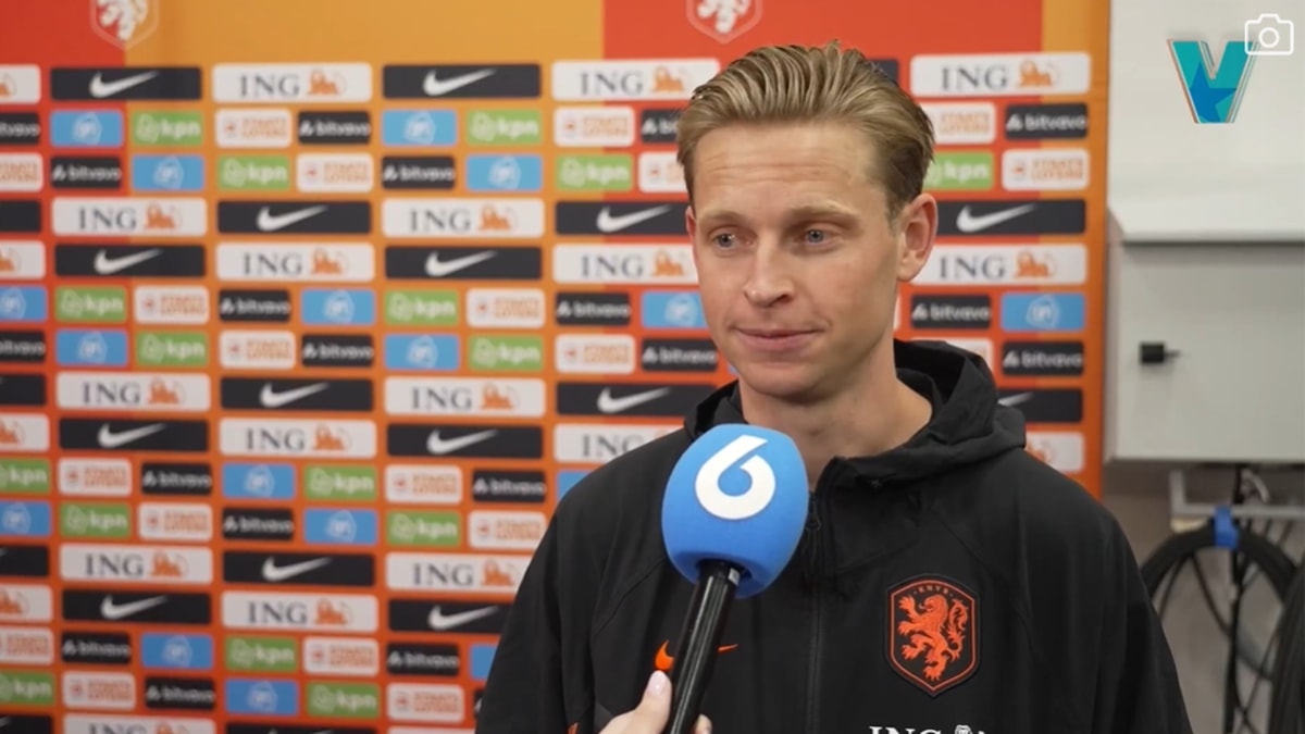 Frenkie de Jong voor de camera van SBS6