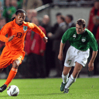 Urby Emanuelson in het shirt van het Nederlands elftal