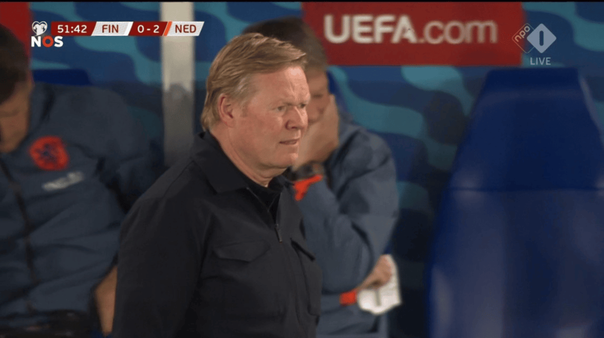 Ronald Koeman niet tevreden 